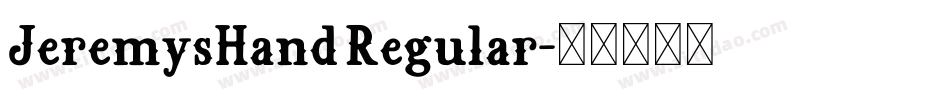 JeremysHand Regular字体转换